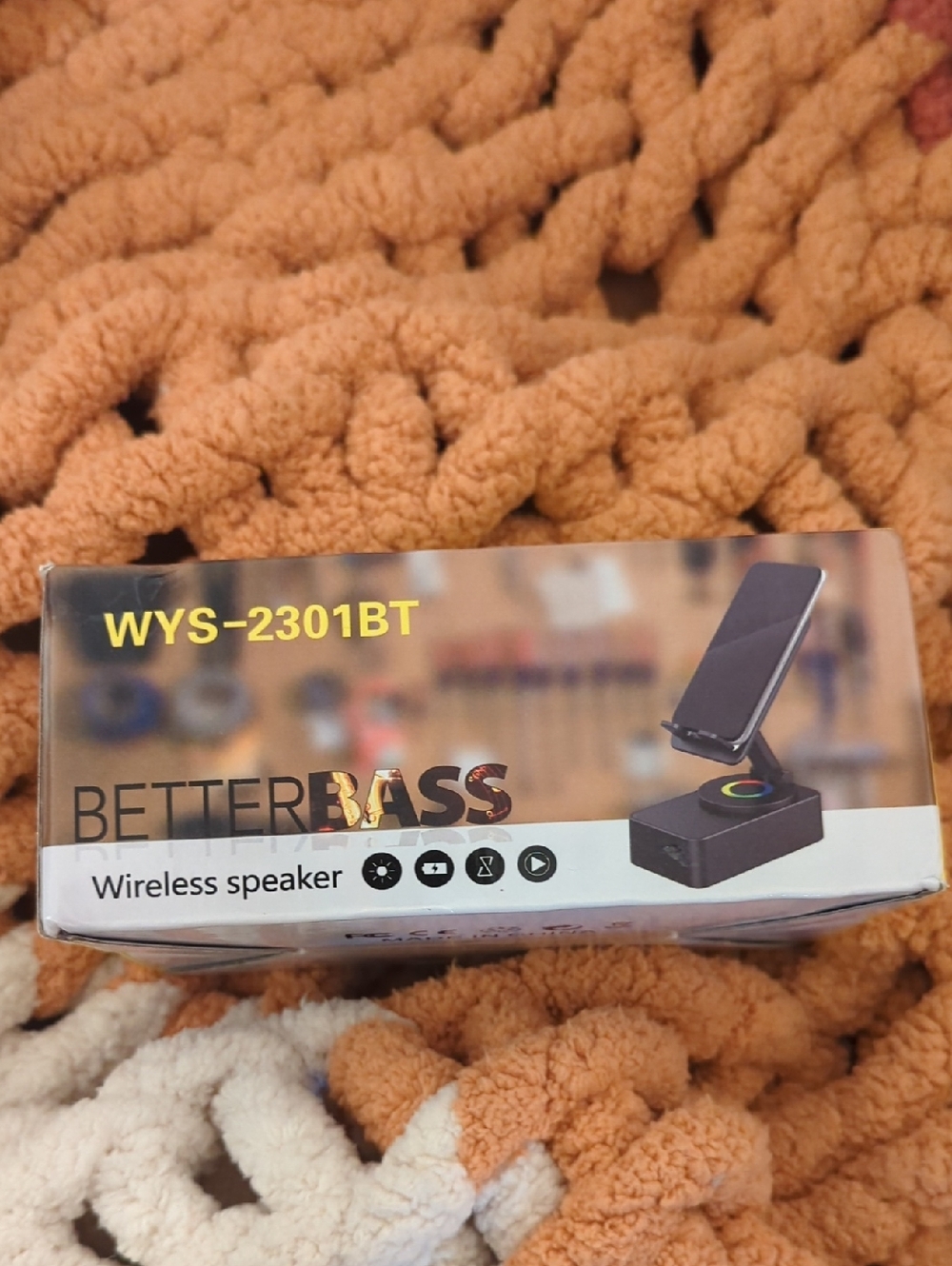 WYS-2301BT Compact Wireless Speaker - Yellow Box - Picture 1 of 2